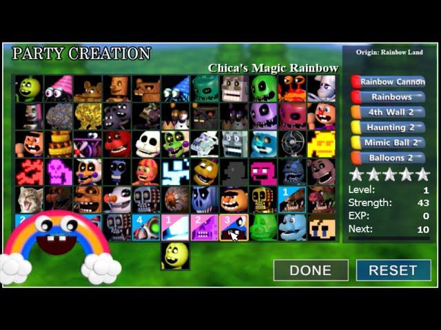 ALL CHARACTERS UNLOCKED / BOSSES - FNaF World Simulator