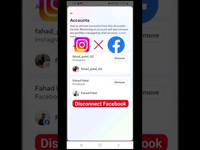 Instagram ko Facebook se disconnect kaise kare | How to disconnect Instagram from Facebook