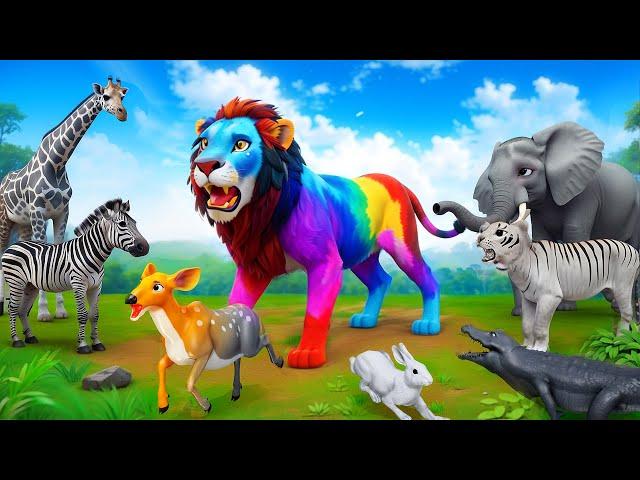 The Evil Lion Magical Color Transformation | Wild Animal Adventure | Cartoon Videos 2024