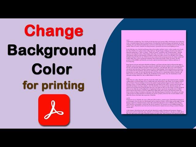 How to change the pdf background color to white for printing using Adobe Acrobat Pro DC