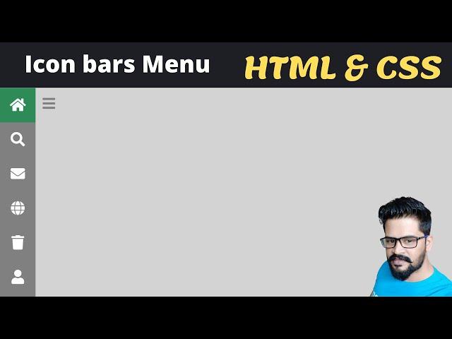 Icon Bars Menu | HTML CSS Tutorial 2022 | NAVEEN SAGGAM