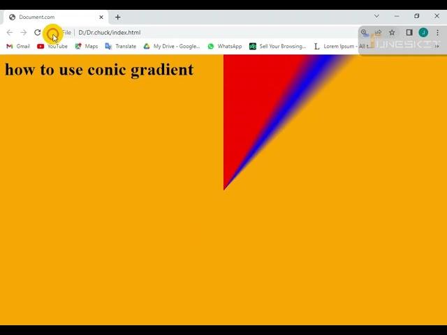 How to use conic gradient in css