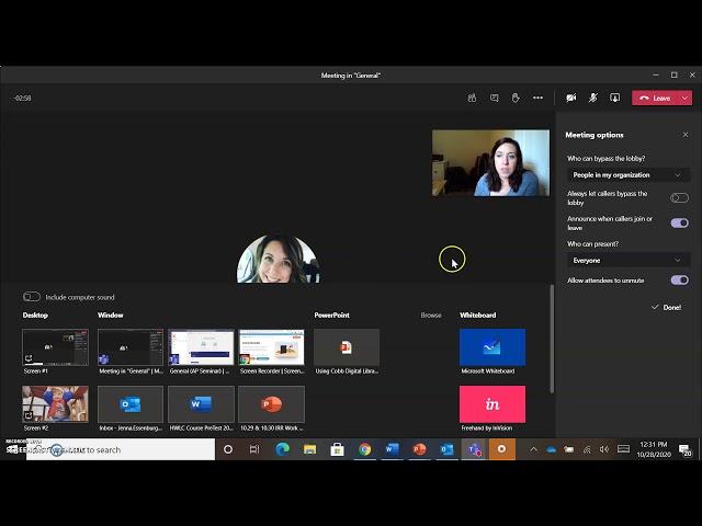 Screen Share Permissions for Students in Microsoft Teams