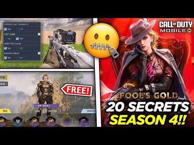 *NEW* 20 SECRET THINGS & CHANGES IN COD MOBILE SEASON 4! (2024)