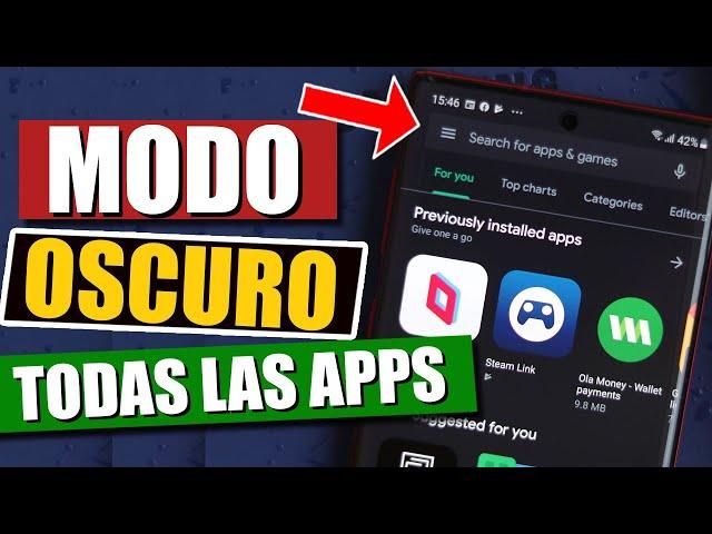 COMO PONER EN MODO OSCURO TODAS LAS APLICACIONES y Redes Sociales Apps en tu Android | Fácil Rápido