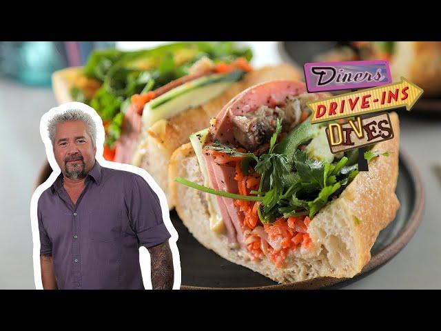 Guy Fieri Eats the No. 1 Cold Cut Combo Bánh Mì | Diners, Drive-Ins and Dives | Food Network