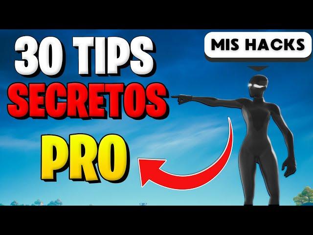 30 TIPS DE PROS que NO SABES en Fortnite | COMO MEJORAR RAPIDO