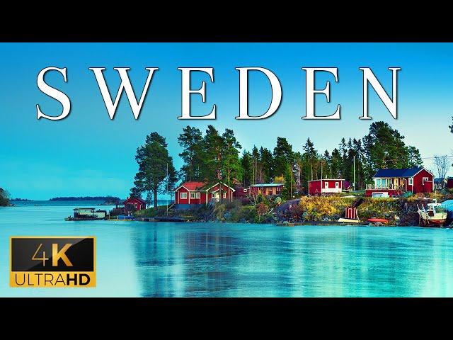 FLYING OVER SWEDEN (4K UHD) - Relaxing Music With Stunning Beautiful Natural Video (Ultra HD Film)