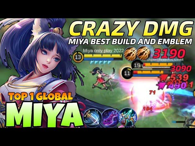 100% Deadly!! Miya Inspire With Attack Speed Build!! Miya Best Build 2022 | Top 1 Global Miya | Mlbb