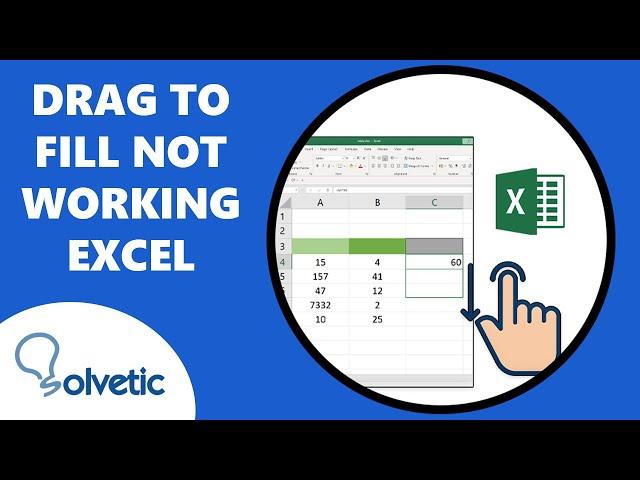 Drag to fill not working in Excel ️ FIX