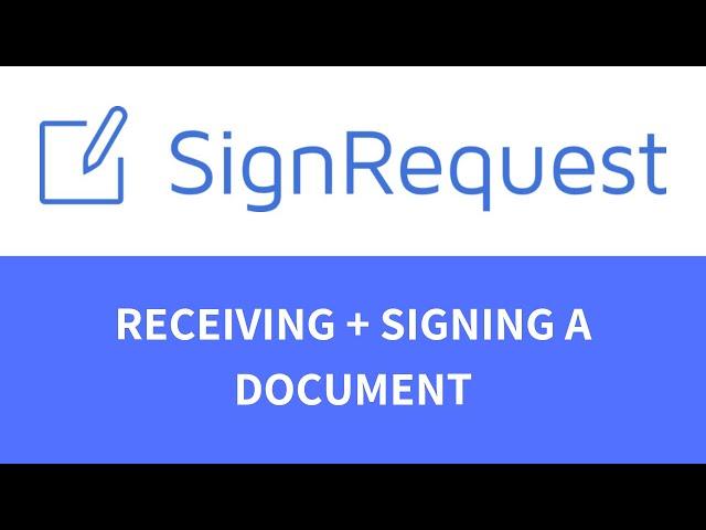 Receiving / signing a SignRequest