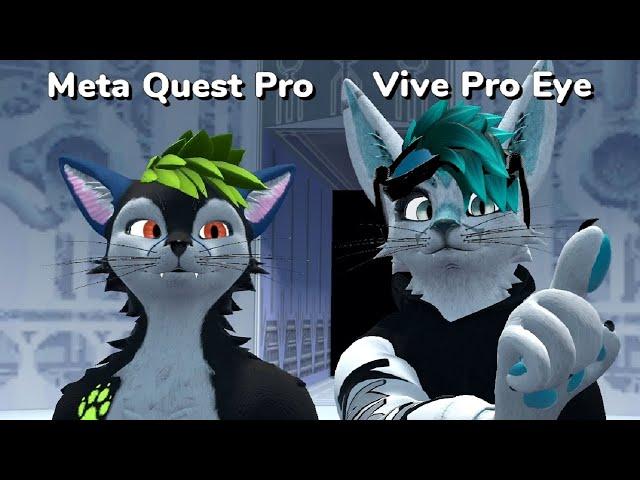 Meta Quest Pro vs. Vive Pro Eye (Eye and Face Tracking tests)