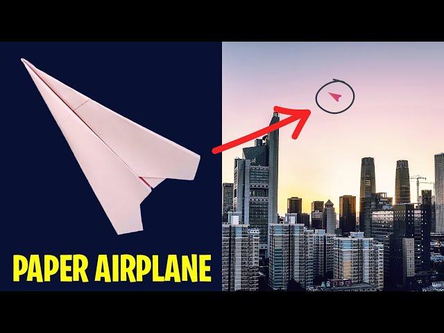 How to Make Paper Airplane That Flies Far - Origami Airplane That Flies Far