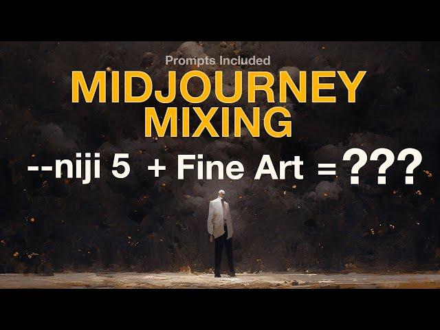 Can Midjourney Mix Niji 5 with Fine Art !!!