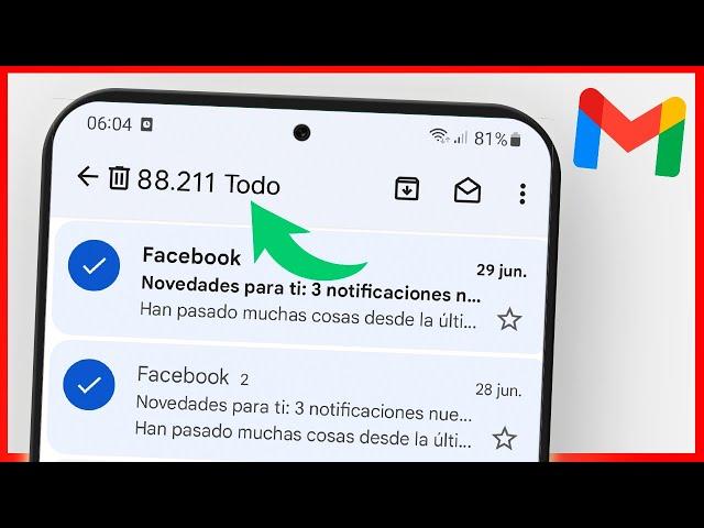 Cómo BORRAR TODOS LOS CORREOS DE GMAIL