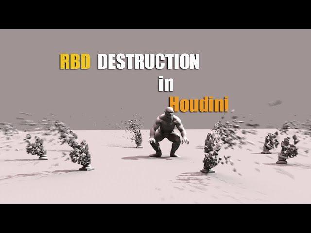 Houdini - RBD Destruction Using Velocity Force