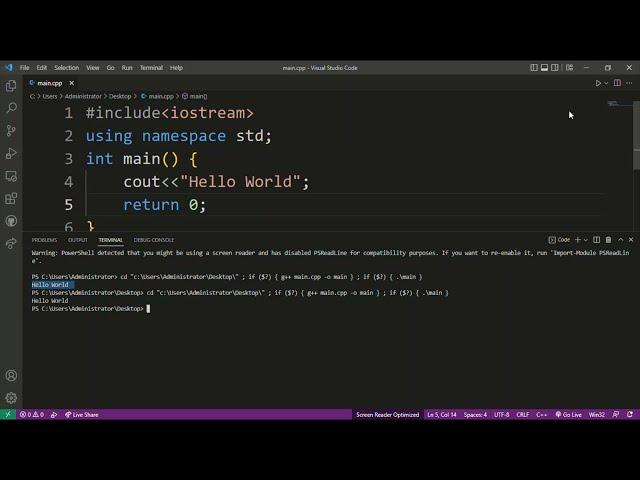 C++ Hello World Program| Visual Studio Code | Hello World Program | C++ tutorial #CodeOnTrend #C++