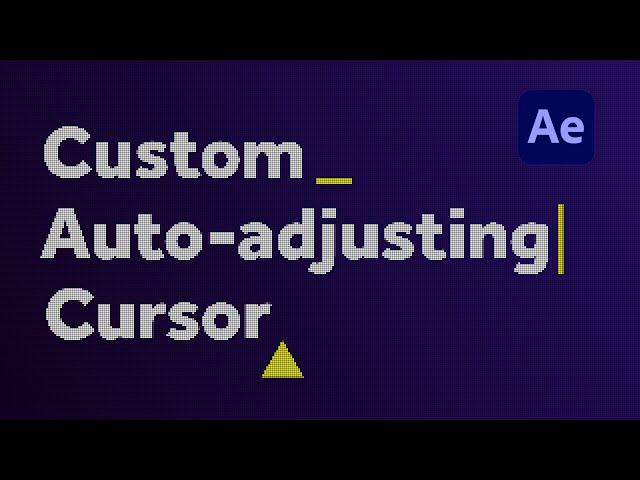 Auto-adjusting blinking cursor | After Effects Tutorial