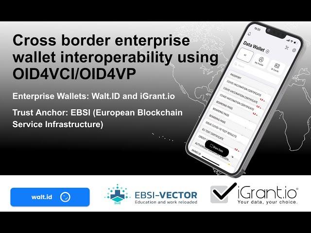 iGrant.io - Walt.id Enterprise Wallet Interoperability (with EBSI)