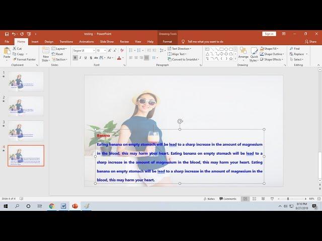 PowerPoint: Set Transparent Background Picture to All Slides