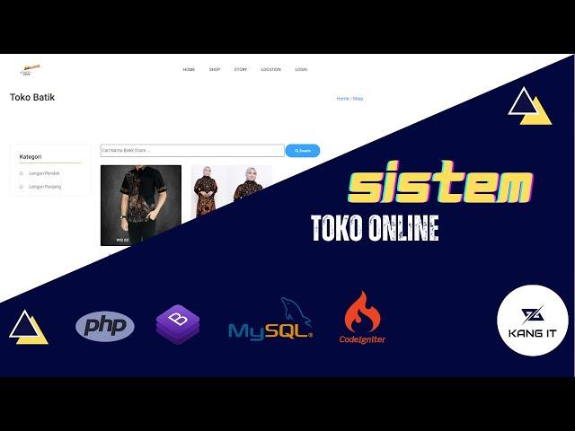 DEMO SISTEM TOKO ONLINE BERBASIS WEB - CODEIGNITER