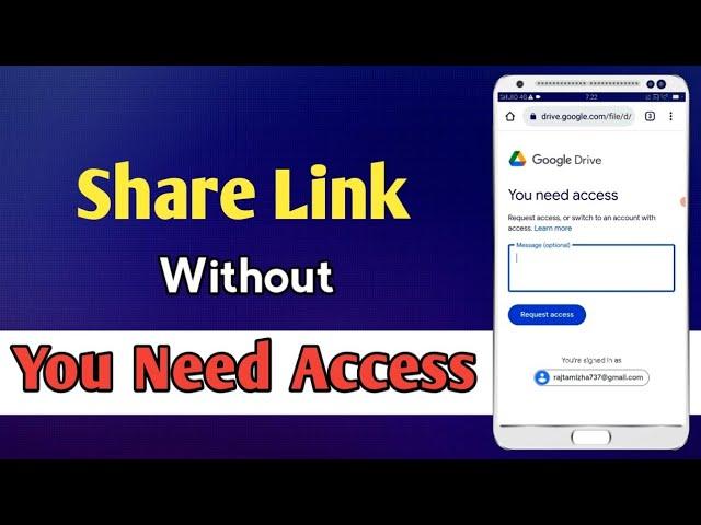 How to Access Google Drive Link Directly | How to share google drive link without you need access