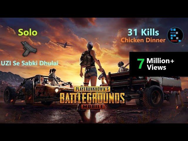 [Hindi] PUBG Mobile | Solo 31 Kills Original Power Of UZI