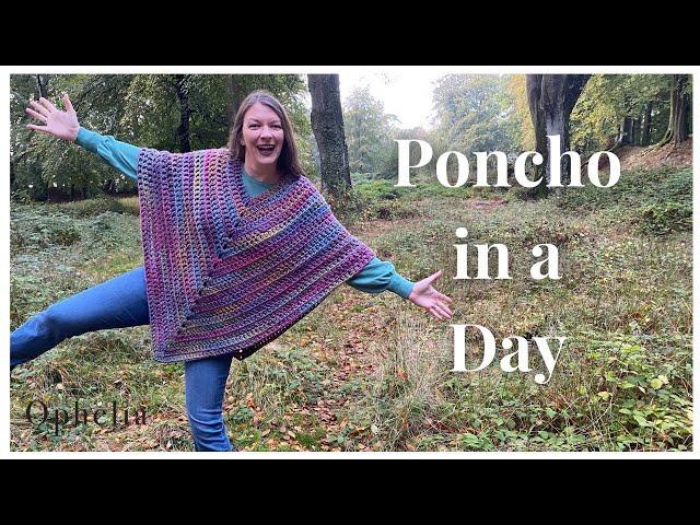 The Quickest Crochet Poncho You Will Ever Make // A Poncho In A Day // Ophelia Talks Crochet