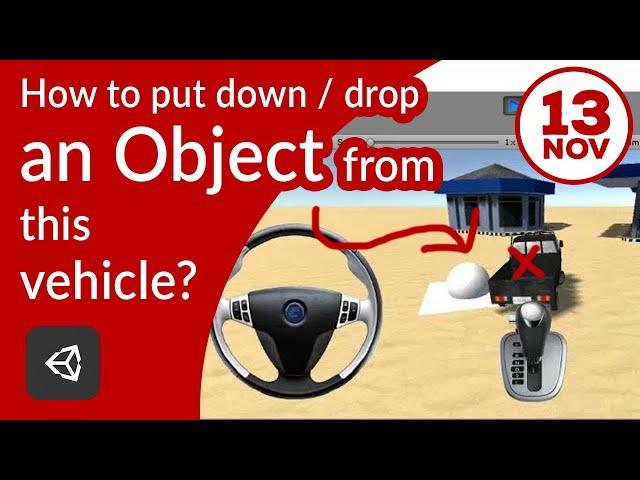 How to drop an object from a car in Unity