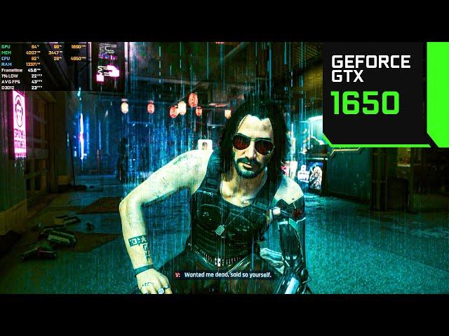 Cyberpunk 2077: GTX 1650 #benchmark