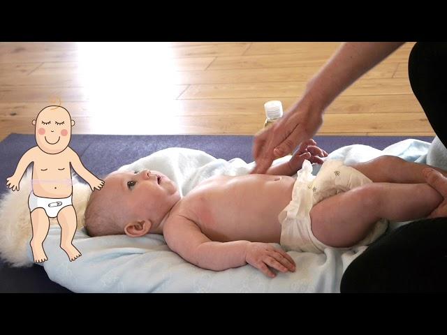 Baby Massage for tummy in a Minute. Help your baby poop or pass wind and gas