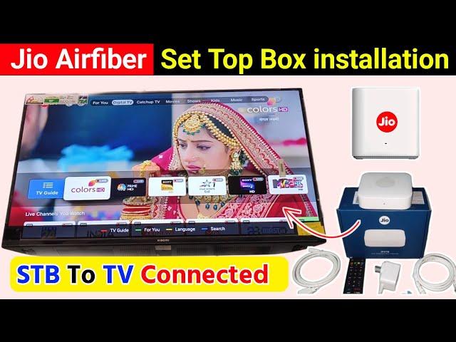 jio airfiber set top box installation 2025, jio airfiber set top box tv connect kaise kare,