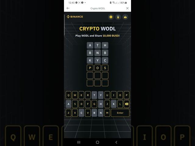 Binance wodl 3 letter words NFT