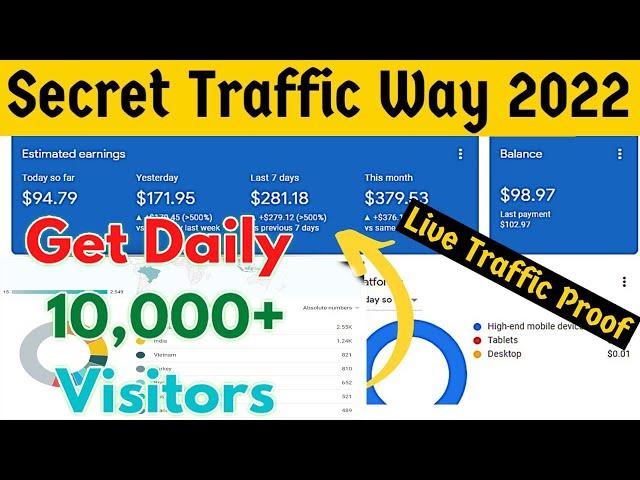 How to Get Traffic to Your Website - Increase Blog Traffic In 2022 - Daily 10K+ Organic Traffic