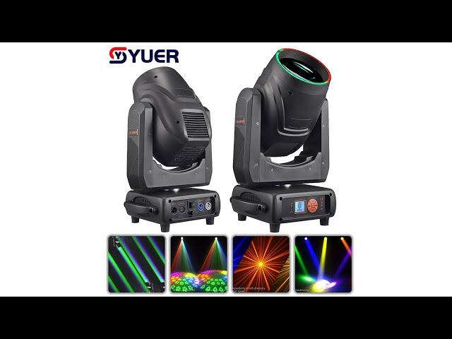 YUER™️ LED 300W Beam Spot Moving Head Light+Aperture+Rainbow Effect DMX512 Stage Light Effect Light