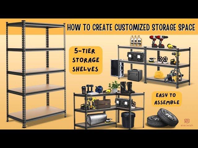 How to Assemble 5-Tier Storage Shelves | Easy Shelf Installation Tutorial!