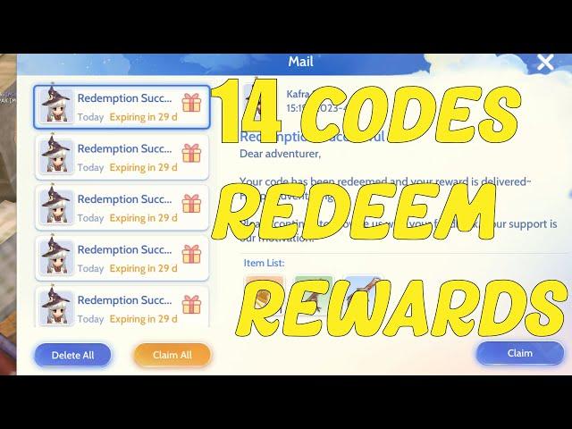 ALL 14 REDEEM CODES REWARDS RAGNAROK ORIGIN GLOBAL APRIL 08.2023