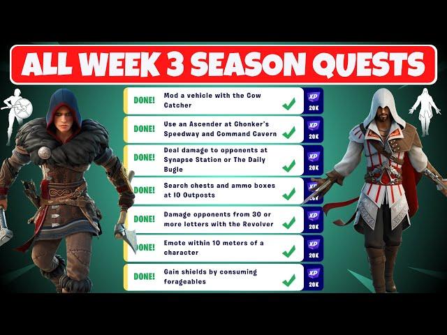 Complete Week 3 Season Quests Challenges Guide - Fortnite Chapter 3 Season 2