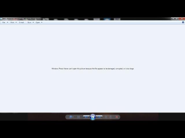 windows photo viewer can't open this picture because the file appears to be damaged,