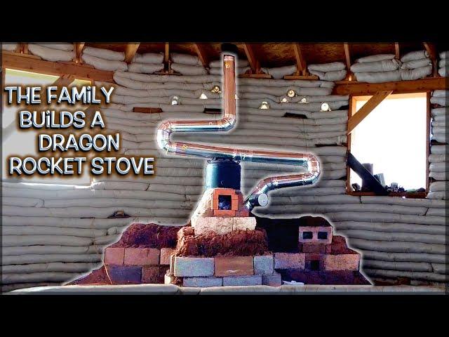 COMPLETED! Family Builds a Dragon Rocket Stove Mass Heater | Full Version Marathon Movie