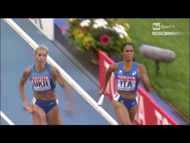 Camp. del Mondo - Mosca -  Finale 4x400m Donne - Bazzoni,Milani,Spacca,Grenot