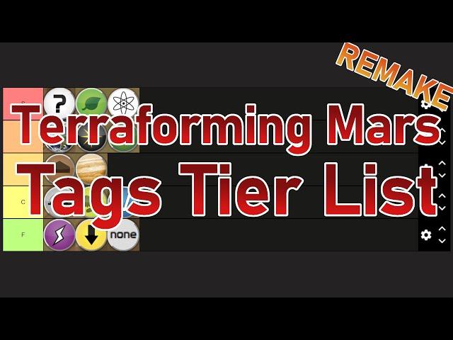 What are the best tags ind Terraforming Mars? | TfM tag tier list! (REMAKE)