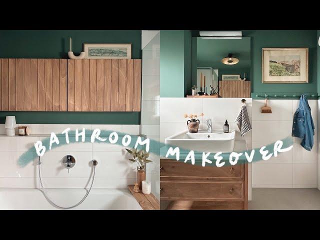 diy bathroom makeover (no demo + on a budget)