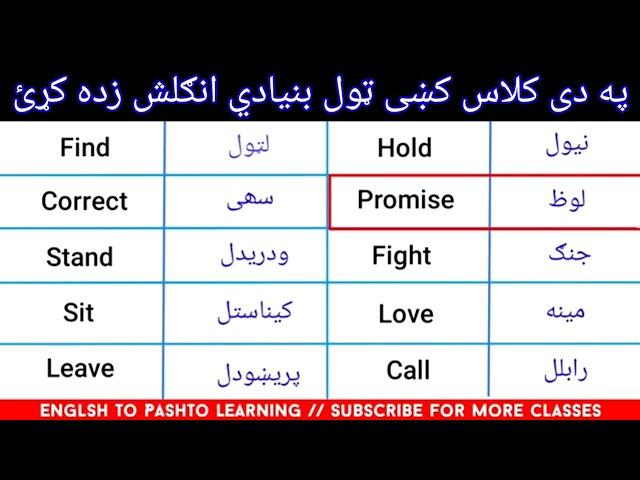 English full course in easy Pashto|| #englishwordsinpashto #englishvocabulary #pashtotoenglish