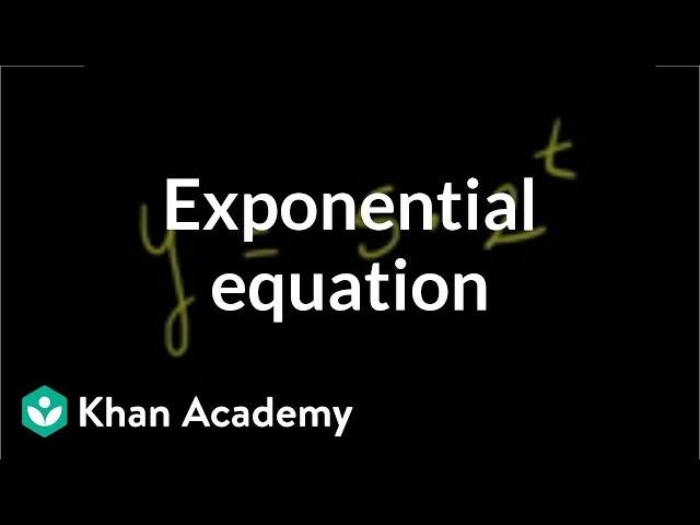 Solving exponential equation | Exponential and logarithmic functions | Algebra II | Khan Academy