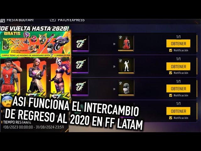 LLEGA el INTERCAMBIO GRATIS VETERANO de REGRESO AL 2020 en FF LATAM x 7 ANIVERSARIO  *skin bug*