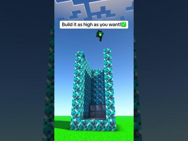 3x3 Elevator for your house! #minecraft #fyp #redstone #secret