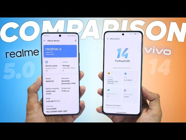 realme UI 5.0 vs Funtouch OS 14 | Full Comparison | UI Changes | Tips & Tricks | Android 14 