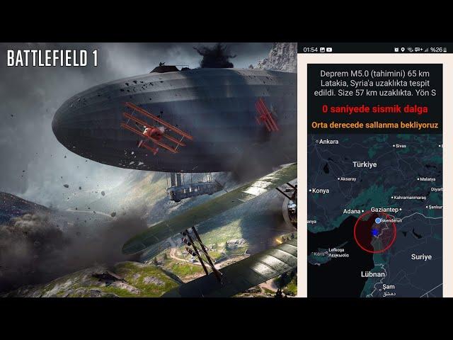 Battlefield 1 Oyun Sırasında Deprem Oldu. Uğurun Umrunda Olmadı Adam Kill Derdinde Ben Can.