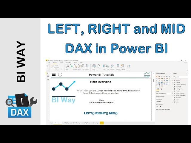 DAX Language - LEFT, RIGHT and MID Functions in Power BI